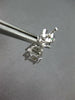 .91CT DIAMOND 18KT WHITE GOLD 3D BAGUETTE & MOON STONE CLUSTER FUN STUD EARRINGS