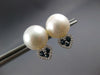 .37CT DIAMOND & AAA SAPPHIRE & AAA SOUTH SEA PEARL 14KT WHITE GOLD STUD EARRINGS