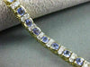 ESTATE WIDE 11.80CT DIAMOND & AAA TANZANITE 14KT W&Y GOLD BRACELET STUNNING 1913