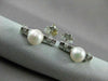 ESTATE .30CT DIAMOND & AAA SOUTH SEA PEARL ETOILE 18K WHITE GOLD EARRINGS #11490