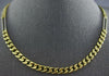 ESTATE LONG 1.30CT DIAMOND 18KT TWO TONE GOLD 3D SOLID CUBAN LINK MEN'S NECKLACE