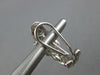 ESTATE .18CT DIAMOND 14KT WHITE GOLD MESH CRISS CROSS X CLIP ON HANGING EARRINGS