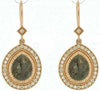 ESTATE LARGE 3.10CT WHITE & CHOCOLATE FANCY DIAMOND 18KT ROSE GOLD 3D EARRINGS