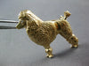 ANTIQUE LARGE .02CT OLD MINE DIAMOND 14K YELLOW GOLD POODLE DOG BROOCH PIN 27039