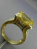 ESTATE EXTRA LARGE 8.52CT DIAMOND & AAA YELLOW TOPAZ 14KT TWO TONE GOLD FUN RING