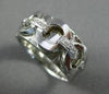 ESTATE WIDE .15CT DIAMOND 14KT WHITE GOLD 3 DIMENSIONAL CIRCULAR FUN RING #15866