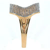 .72CT WHITE & PINK DIAMOND 18KT WHITE AND ROSE GOLD 3D PAVE RECTANGULAR FUN RING