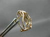 ESTATE .18CT ROUND DIAMOND 14KT ROSE GOLD 3D CLASSIC BAMBOO CLIP ON EARRINGS
