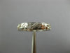 ANTIQUE .36CT DIAMOND 18KT WHITE GOLD FILIGREE ETERNITY ANNIVERSARY RING #1206
