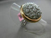 ESTATE .46CT DIAMOND 18K WHITE & ROSE GOLD 3D ETOILE OPEN FILIGREE CIRCULAR RING