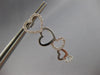 LARGE .95CT DIAMOND 14KT WHITE GOLD 3D MULTI HEART JOURNEY LOVE HANGING EARRINGS