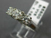 ESTATE 1.16CT DIAMOND 14KT WHITE GOLD PAST PRESENT FUTURE ENGAGEMENT RING #22152