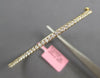 .92CT DIAMOND 14KT YELLOW GOLD CLASSIC ROUND SEMI ETERNITY 2MM BANGLE BRACELET