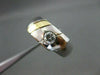 ESTATE .30CT DIAMOND SOLITAIRE 14KT WHITE & YELLOW GOLD MENS GYPSY RING #5445