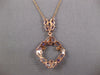 3.51CT DIAMOND & AAA AMETHYST & PINK QUARTZ 14K ROSE GOLD SQUARE ETOILE NECKLACE