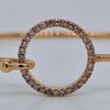 .33CT PINK DIAMOND 18KT ROSE GOLD ROUND CIRCLE OF LIFE FLEXIBLE BANGLE BRACELET