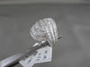 ANTIQUE WIDE 2.15CT DIAMOND 18KT WHITE GOLD FILIGREE MULTI ROW ANNIVERSARY RING