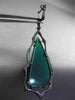 ANTIQUE MASSIVE 36.20CT DIAMOND & GREEN AGATE 14K BLACK GOLD 3D HANGING EARRINGS