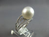 LARGE .33CT DIAMOND & AAA SOUTH SEA PEARL 18K WHITE GOLD MULTI ROW INFINITY RING