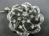 ANTIQUE LARGE 1.70CT OLD MINE DIAMOND 14KT WHITE GOLD FLOWER PIN PENDANT #23380