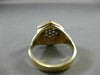 ESTATE LARGE .50CT DIAMOND 14KT WHITE & YELLOW GOLD PAVE HEXAGON RING #22005