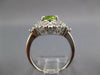 LARGE 2.16CT DIAMOND & AAA PERIDOT 14KT WHITE GOLD OVAL & ROUND DOUBLE HALO RING