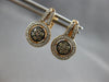 .43CT WHITE & MOCHA DIAMOND 14KT WHITE & ROSE GOLD 3D FLOWER LEVERBACK EARRINGS