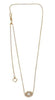 .46CT DIAMOND 14K ROSE GOLD ROUND & MARQUISE DOUBLE HALO EVIL EYE LUCKY NECKLACE