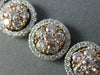 ESTATE WIDE 11.49CT WHITE & PINK DIAMOND 18KT 2 TONE GOLD FLOWER TENNIS BRACELET