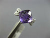 ESTATE 2.61CT DIAMOND & AAA AMETHYST 14KT WHITE GOLD 3D CUSHION & ROUND FUN RING