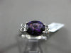ESTATE 1.86CT DIAMOND & AMETHYST 14K WHITE GOLD FILIGREE PROMISE FRIENDSHIP RING