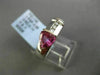 1.12CT ROUND DIAMOND & AAA TRILLION PINK SAPPHIRE 14K WHITE GOLD SEMI BEZEL RING