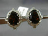 ESTATE 6.30CT DIAMOND & AAA GARNET 14K WHITE GOLD OVAL FILIGREE CLIP ON EARRINGS