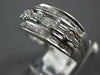 WIDE 1.26CT DIAMOND 18KT WHITE GOLD 3D ROUND & BAGUETTE CHANNEL ANNIVERSARY RING