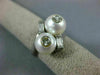 ANTIQUE LARGE .46CT DIAMOND & AAA SOUTH SEA PEARL 18K WHITE GOLD 3D FUN RING