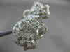 ANTIQUE MASSIVE 2.09CT DIAMOND 18KT WHITE GOLD THREE DIMENSIONAL FLOWER RING