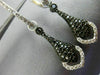 1.36CT WHITE & BLACK DIAMOND 14KT WHITE & BLACK GOLD 3D HEART TEAR DROP EARRINGS
