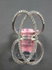 ESTATE EXTRA LARGE .62CT DIAMOND 14KT WHITE GOLD CLASSIC OVAL LOVE KNOT FUN RING