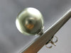 ESTATE EXTRA LARGE AAA TAHITIAN PEARL 14KT WHITE GOLD 3D CLASSIC STUD EARRINGS