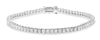 ESTATE LARGE 4.60CT DIAMOND 14KT WHITE GOLD PRINCESS CUT TENNIS LOVE BRACELET