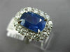 LARGE GIA 11.80CT DIAMOND & AAA SAPPHIRE PLATINUM PRINCESS DIANA ENGAGEMENT RING