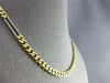 ESTATE LONG 1.30CT DIAMOND 18KT TWO TONE GOLD 3D SOLID CUBAN LINK MEN'S NECKLACE
