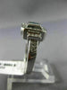 ESTATE .45CT WHITE & BLUE ROUND & PRINCESS DIAMOND 14K WHITE GOLD 3D SQUARE RING