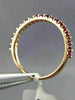 ESTATE .43CT RUBY 14KT ROSE GOLD CLASSIC SEMI ETERNITY WEDDING ANNIVERSARY RING