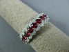 WIDE 1.70CT DIAMOND & AAA RUBY 18KT WHITE GOLD 3D 3 ROW WEDDING ANNIVERSARY RING