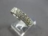 WIDE 1.62CT DIAMOND 14KT WHITE GOLD 3D 2 ROW DIAGONAL WEDDING ANNIVERSARY RING