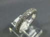 ESTATE .35CT DIAMOND 14K WHITE GOLD 2 ROW FILIGREE WEDDING ANNIVERSARY RING 1209