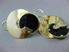 ESTATE LARGE 14KT YELLOW GOLD SWIRL AAA BLACK ONYX CLIP ON EARRINGS #22548