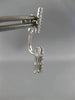 ESTATE .31CT ROUND & BAGUETTE DIAMOND 14KT WHITE GOLD ELONGATED HANGING EARRINGS