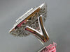 5.59CT DIAMOND 18K WHITE GOLD 3D ROUND & BAGUETTE BALLERINA SQUARE COCKTAIL RING
